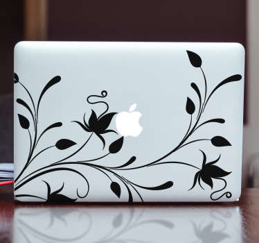 Sticker floral pour PC portable