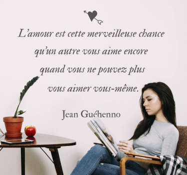 Sticker Littérature Belle Phrase Amour