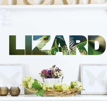sticker lizard texte