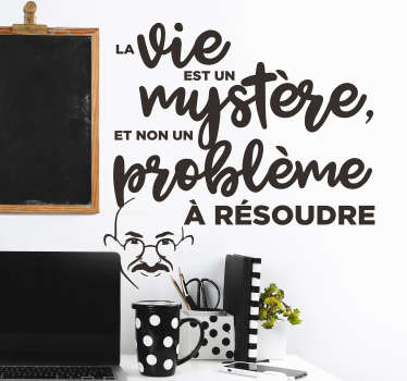 Sticker Citation sur la Vie Gandhi