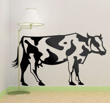 Sticker mural monochrome vache