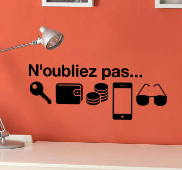 Sticker n'oubliez pas