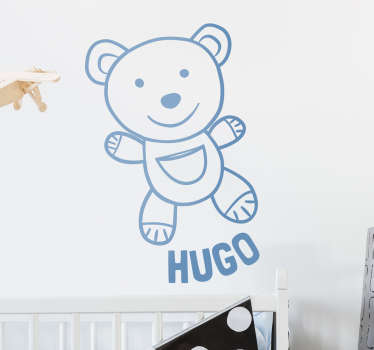 Sticker ours en peluche personnalisable
