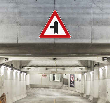 Sticker panneau intersection