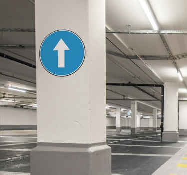 Sticker panneau sens unique