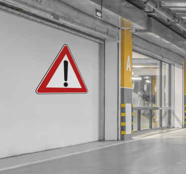 Sticker panneau triangulaire