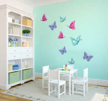 Sticker papillon chambre fille