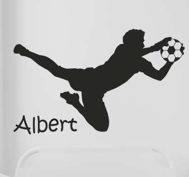 Sticker personnalisable gardien de foot