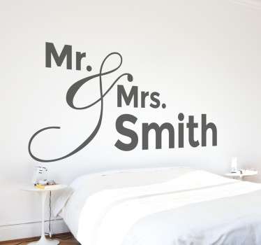 Sticker personnalisable Mr & Mrs