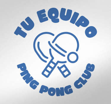 Sticker personnalisable Ping Pong club