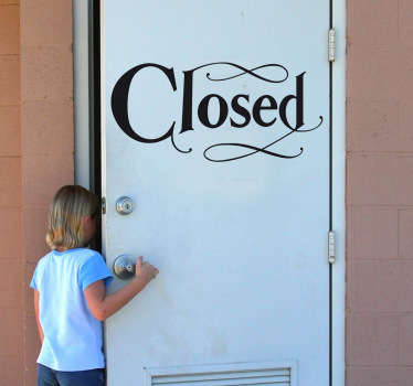Sticker porte closed