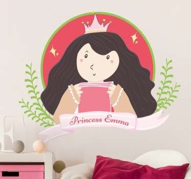 sticker princesse avec prénom