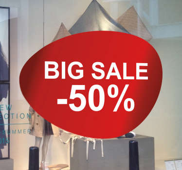 Sticker rond rouge promotions