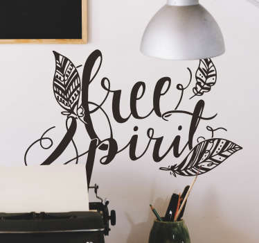 Sticker Salle a Manger Plumes Free Spirit