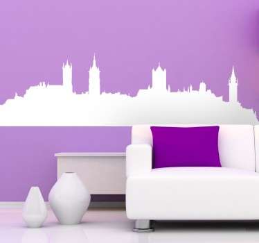 Sticker skyline Gand Belgique