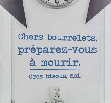 Sticker texte chers bourrelets