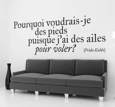 Sticker texte citation Frida Kahlo
