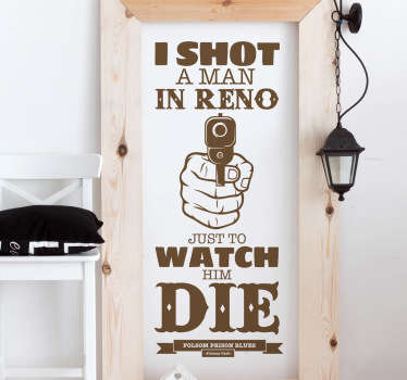 Sticker texte Folsom Prison