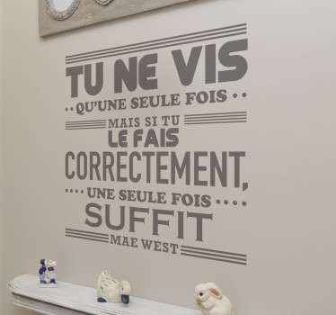 Sticker texte Mae West