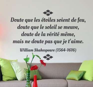 Sticker texte Shakespeare