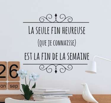 Sticker texte week-end