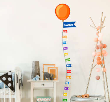 Sticker toise ballon personnalisable