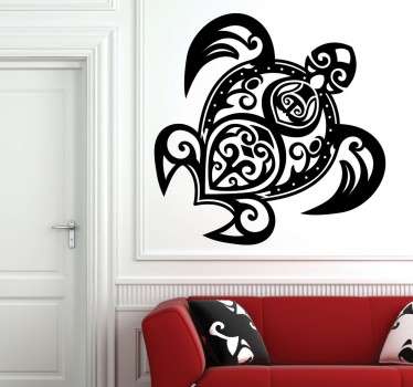 Sticker tortue tribal