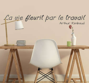 Sticker vie fleurit par travail