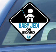 Stickers voiture baby jedi on board
