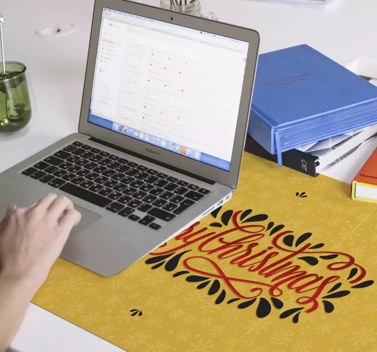 Tapis de souris noël avec typographie festive - TenStickers