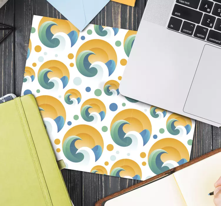 Tapis de souris motif vagues colorées - TenStickers