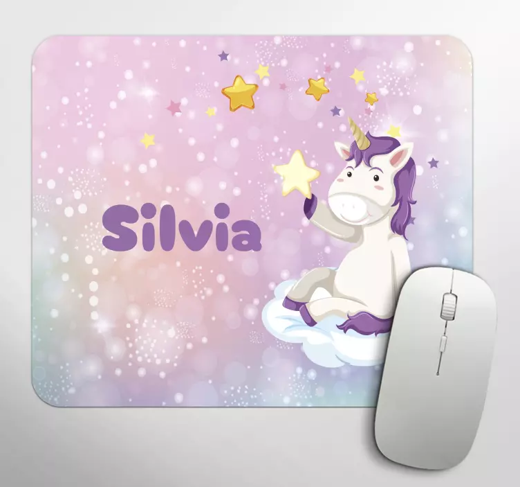 Tapis de souris nom unicorne mignon - TenStickers