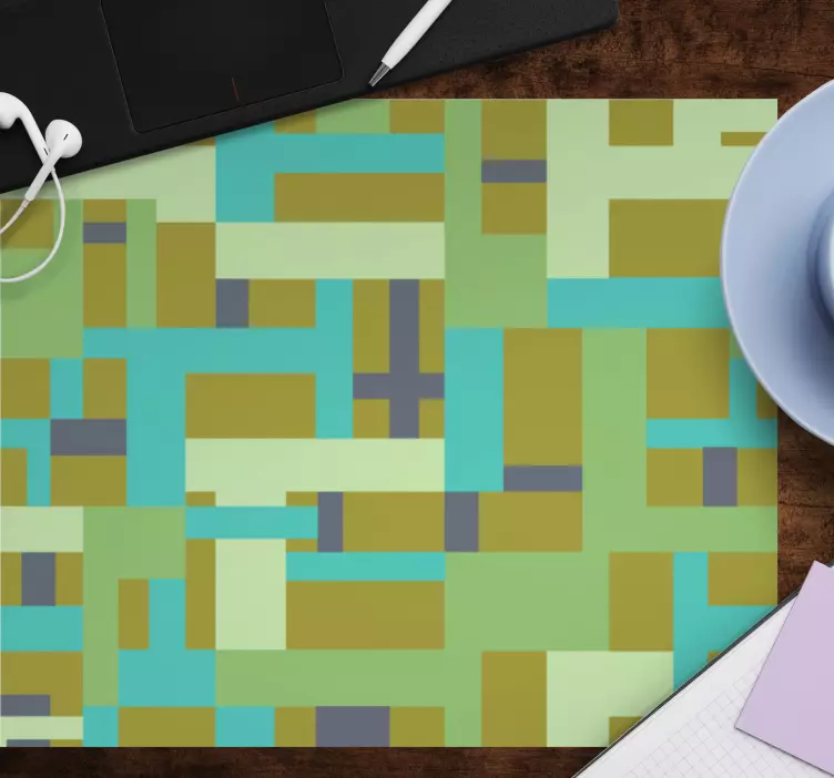 Tapis de souris motif blocs de couleurs abstraits - TenStickers