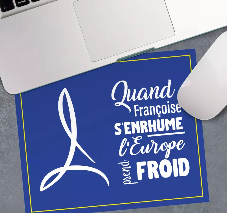 Tapis de souris nom quand paris attrape froid - TenStickers