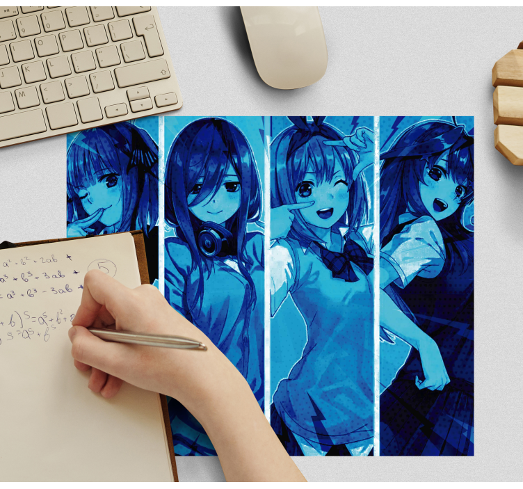 tapis de souris gamer Anime filles bleu - TenStickers