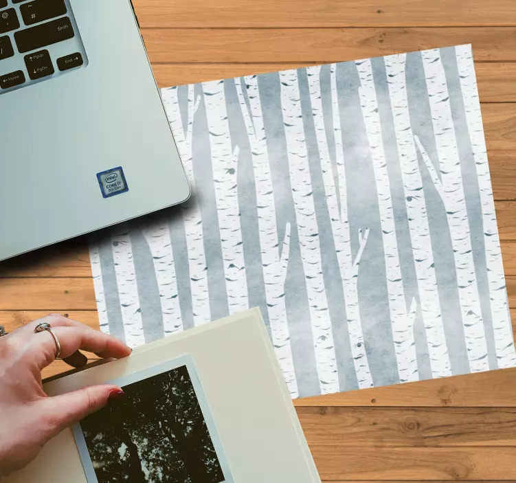 Tapis de souris original Style nordique bouleau - TenStickers