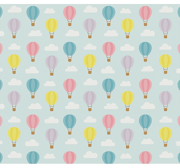 Store enrouleur pour chambre enfant montgolfières bleues - TenStickers