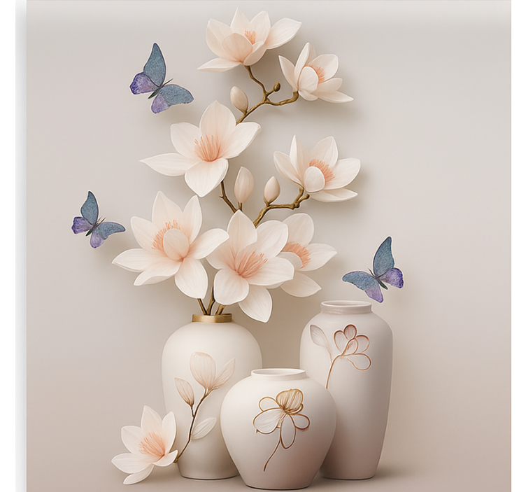 Store enrouleur salon art floral 3d - TenStickers