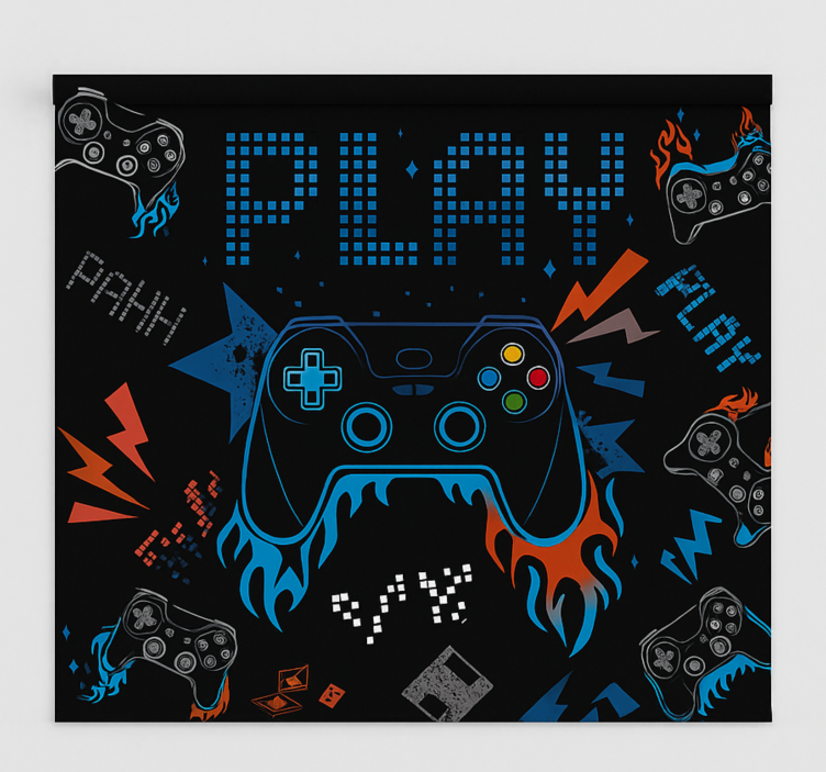 Store enrouleur geek console de jeu rétro punk - TenStickers
