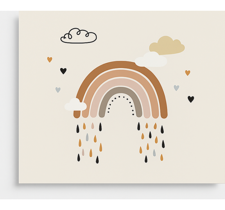 Store enrouleur scandinave arc-en-ciel nude - TenStickers