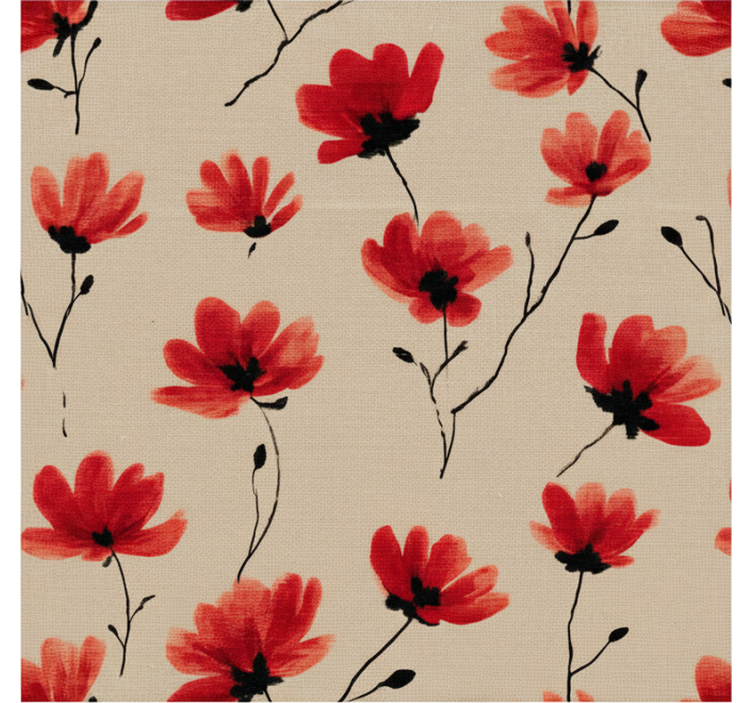 Store enrouleur motif fleur coquelicots aquarelle - TenStickers
