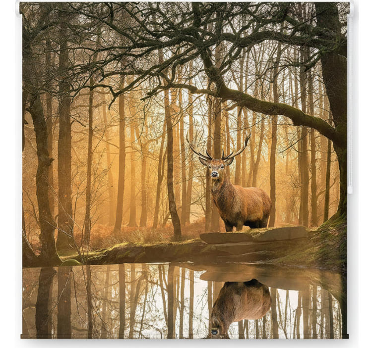 Store enrouleur arbre lac du cerf doré - TenStickers