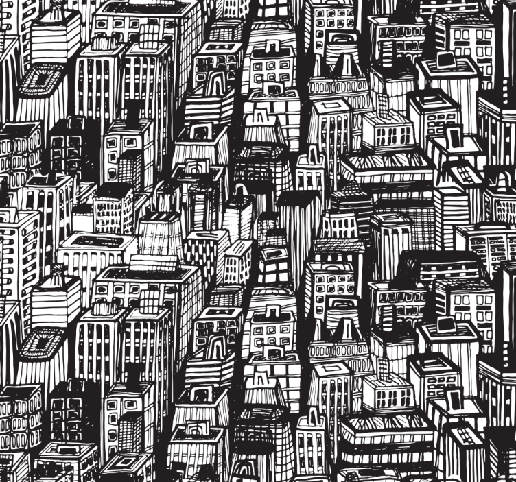 Store enrouleur bureau gratte-ciels de new york - TenStickers