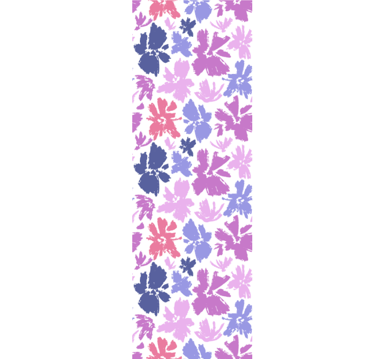 Store enrouleur salle à manger affichage floral violet - TenStickers