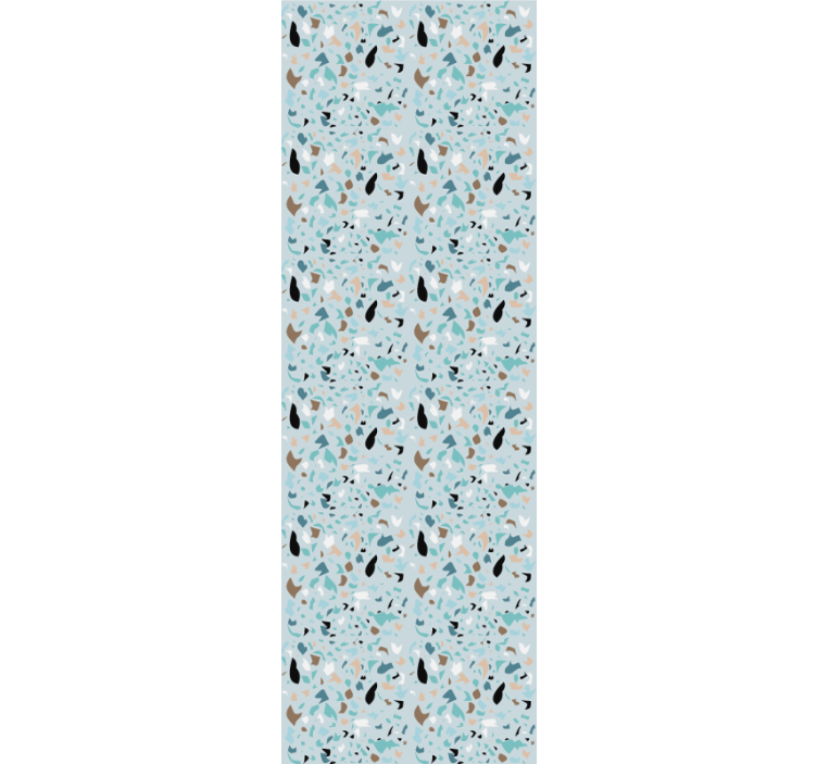 Store enrouleur salle à manger effet terrazzo bleu clair - TenStickers