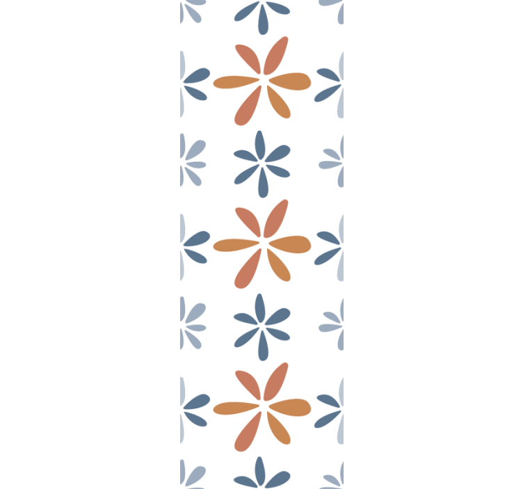 Store enrouleur salle à manger motifs géométriques floraux - TenStickers