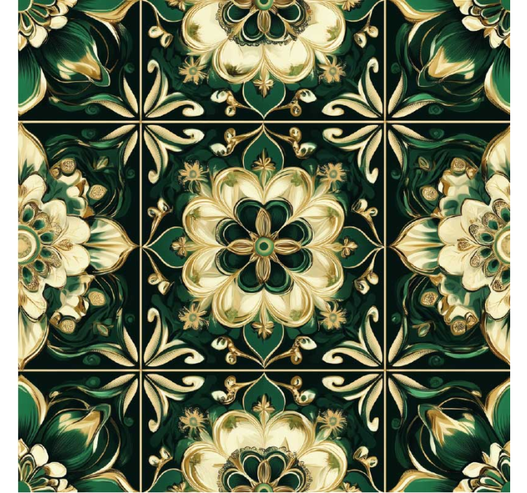 Store enrouleur cuisine carreaux mosaïque botaniques - TenStickers