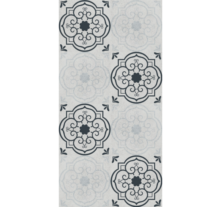 Store enrouleur cuisine carreaux gris élégants - TenStickers