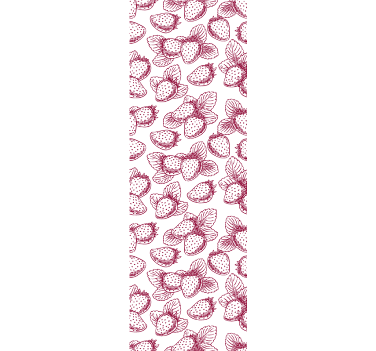 Store enrouleur cuisine croquis de fraises - TenStickers