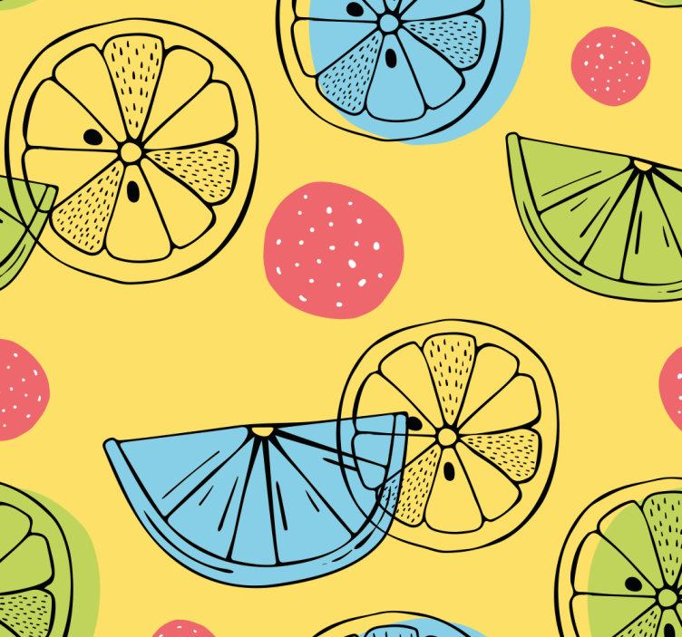 Store enrouleur cuisine motif tranches d'agrumes - TenStickers